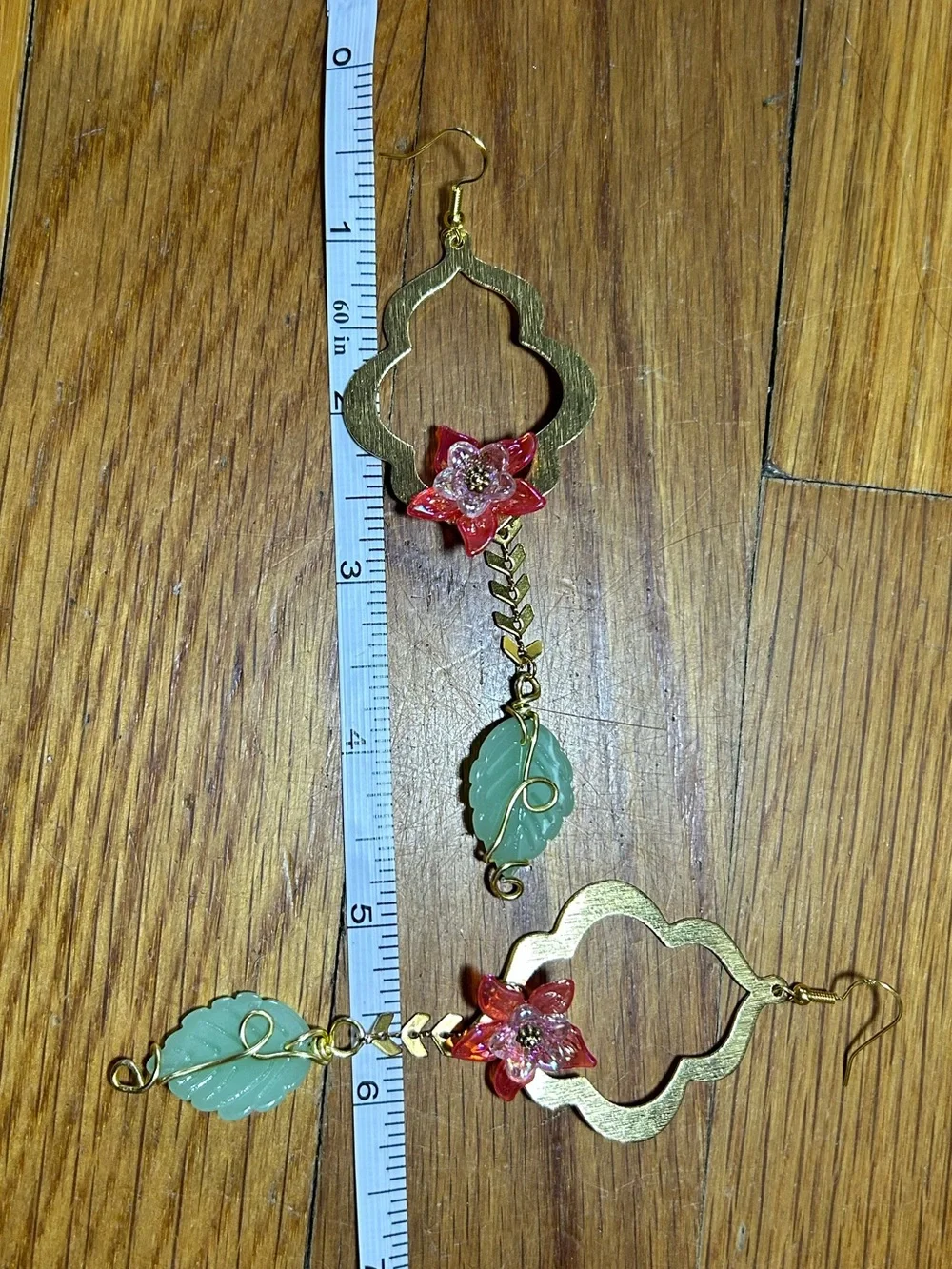 3/$25 Floral Drop Earrings with Pink Flower